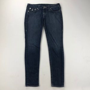 VTG True Religion DarkBlue Jeans w/White Stitching
